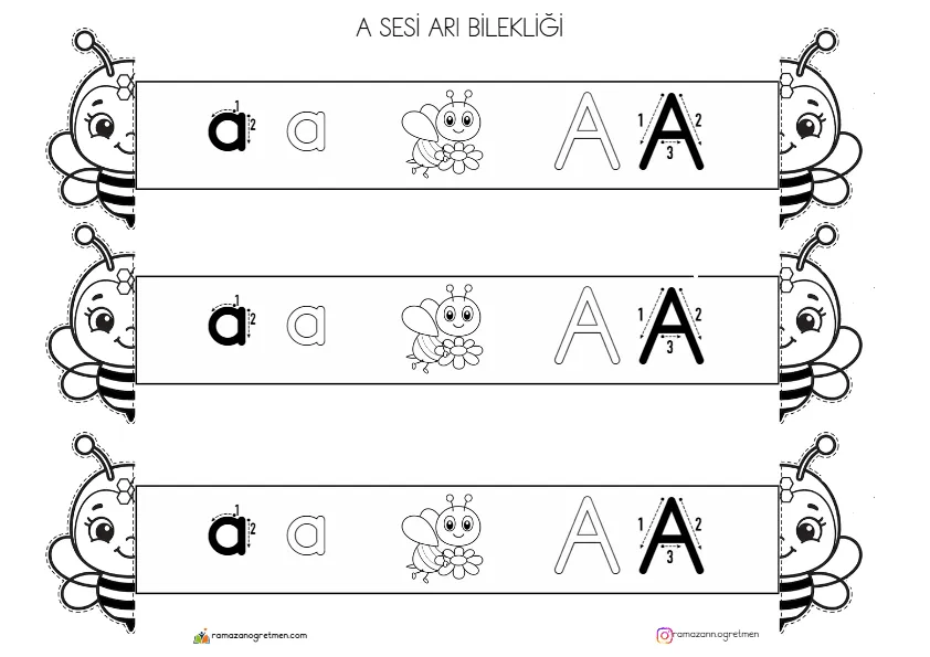 1. Sınıf İlk Okuma Yazma A Sesi Arı Ve Araba Bilekliği Etkinlikleri Renkli Ve Renksiz (PDF) - Sayfa 1 A4 Baskıya Hazır PDF 1. Sınıf İlk Okuma Yazma A Sesi Arı Ve Araba Bilekliği Etkinlikleri Renkli Ve Renksiz (PDF) - MEB 2026-2027 Müfredatına Uygun İlkokul PDF Çalışma Kağıdı ve Etkinliği
