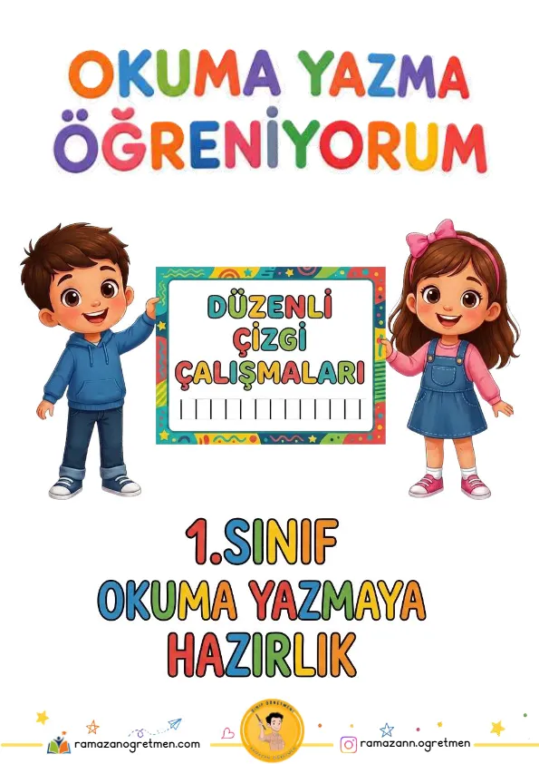1. Sınıf İlk Okuma Yazma Düzenli Çizgi Çalışmaları