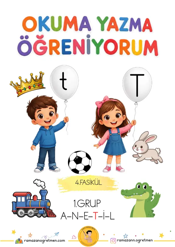 1. Sınıf İlk Okuma Yazma T Sesi Çalışmaları – T Harfi Fasikülü