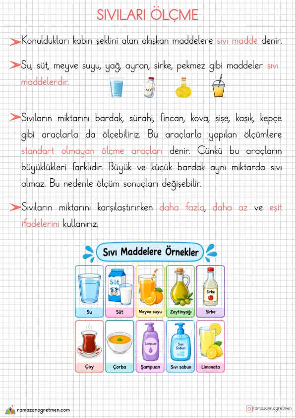 2. Sınıf Matematik Sıvıları Ölçme Defter Notu, Deftere Yapıştırmalık Görseller Ve Kes-Yapıştır Etkinliği 3 Sayfa (PDF) - Sayfa 1 A4 Baskıya Hazır PDF 2. Sınıf Matematik Sıvıları Ölçme Defter Notu, Deftere Yapıştırmalık Görseller Ve Kes-Yapıştır Etkinliği 3 Sayfa (PDF) - MEB 2026-2027 Müfredatına Uygun İlkokul PDF Çalışma Kağıdı ve Etkinliği