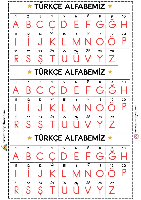 2. Sınıf Türkçe Harf Bilgisi Deftere Yapıştırmalık Alfabe Tablosu (PDF) - Sayfa 1 A4 Baskıya Hazır PDF 2. Sınıf Türkçe Harf Bilgisi Deftere Yapıştırmalık Alfabe Tablosu (PDF) - MEB 2026-2027 Müfredatına Uygun İlkokul PDF Çalışma Kağıdı ve Etkinliği